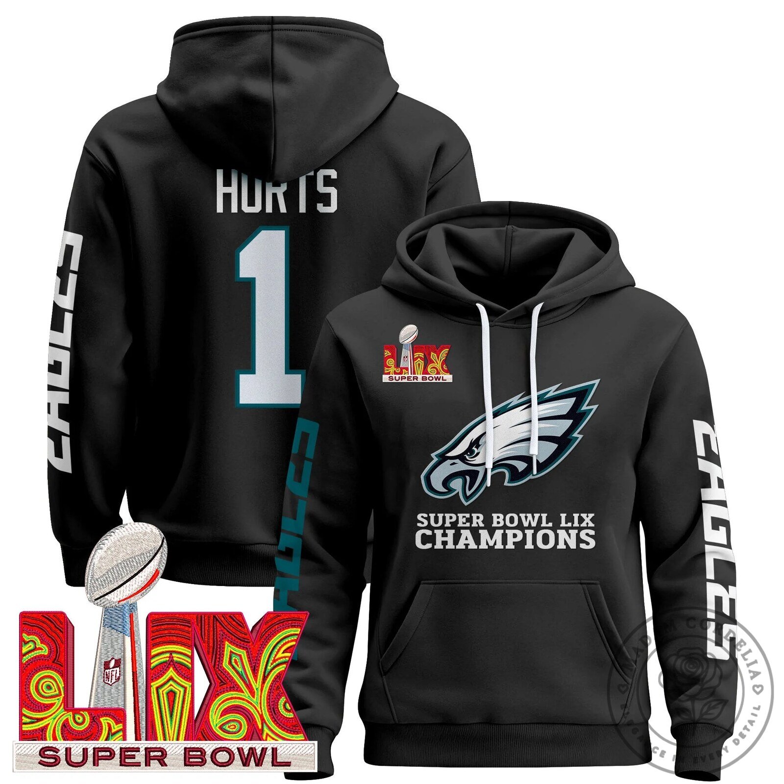 Philadelphia Eagles Super Bowl LIX Champions Pullover Hoodie 14 Philadelphia Eagles Super Bowl LIX Champions Pullover Hoodie