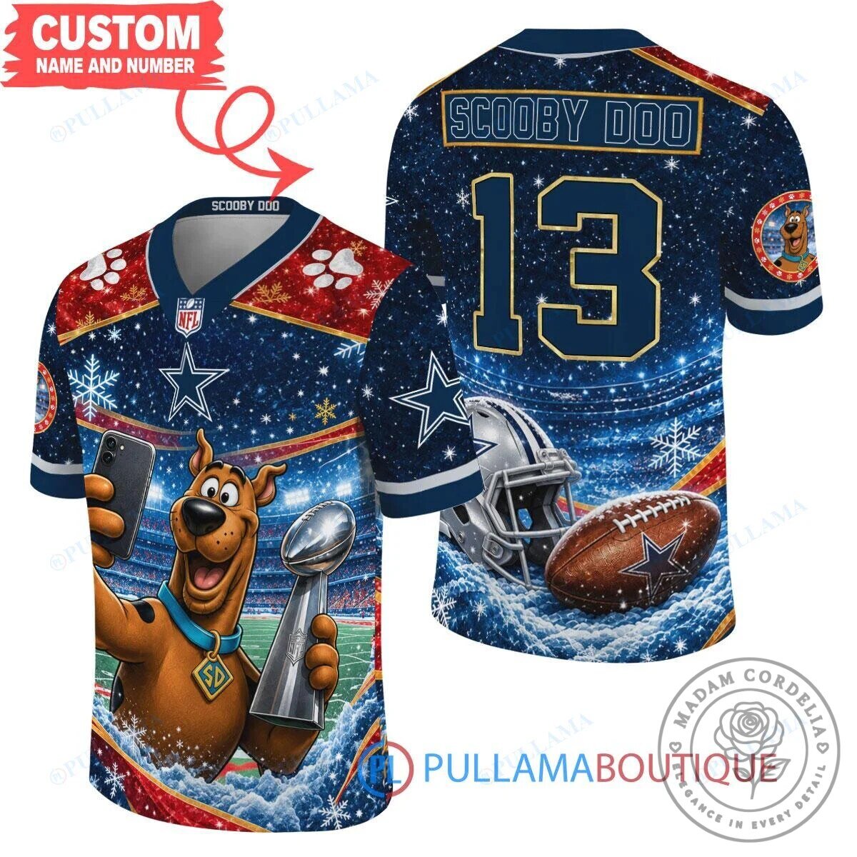 Dallas Cowboys Scooby Doo Super Bowl Trophy Football Jersey
