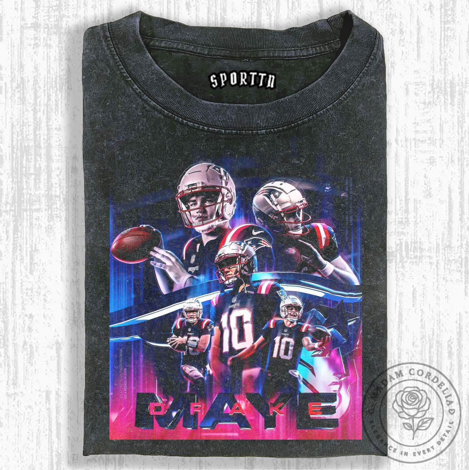 Drake Maye New England Patriots Quarterback Football Player T-Shirt
