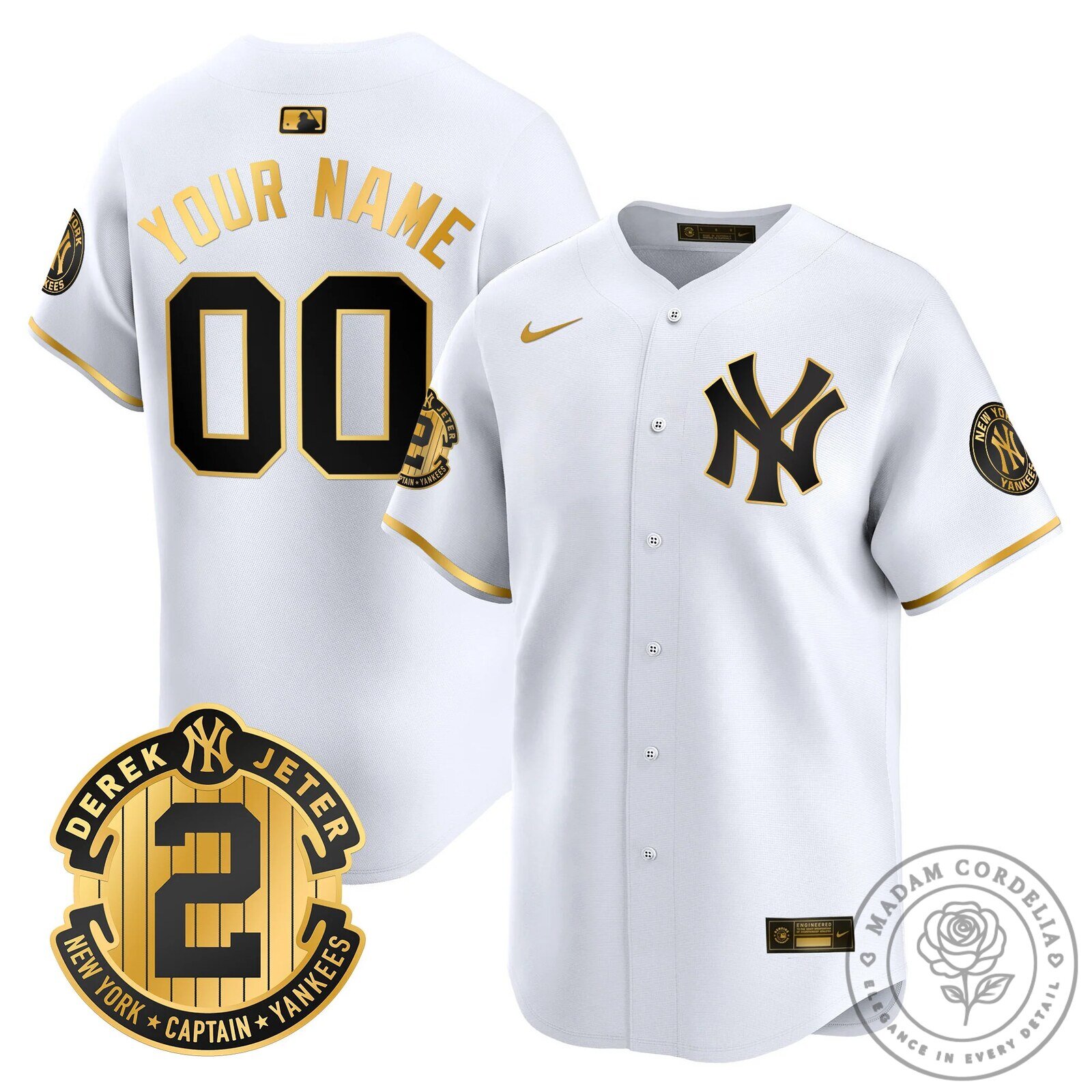 New York Yankees Black Gold Baseball Jersey by Derek Jeter 17 New York Yankees Black Gold Baseball Jersey by Derek Jeter