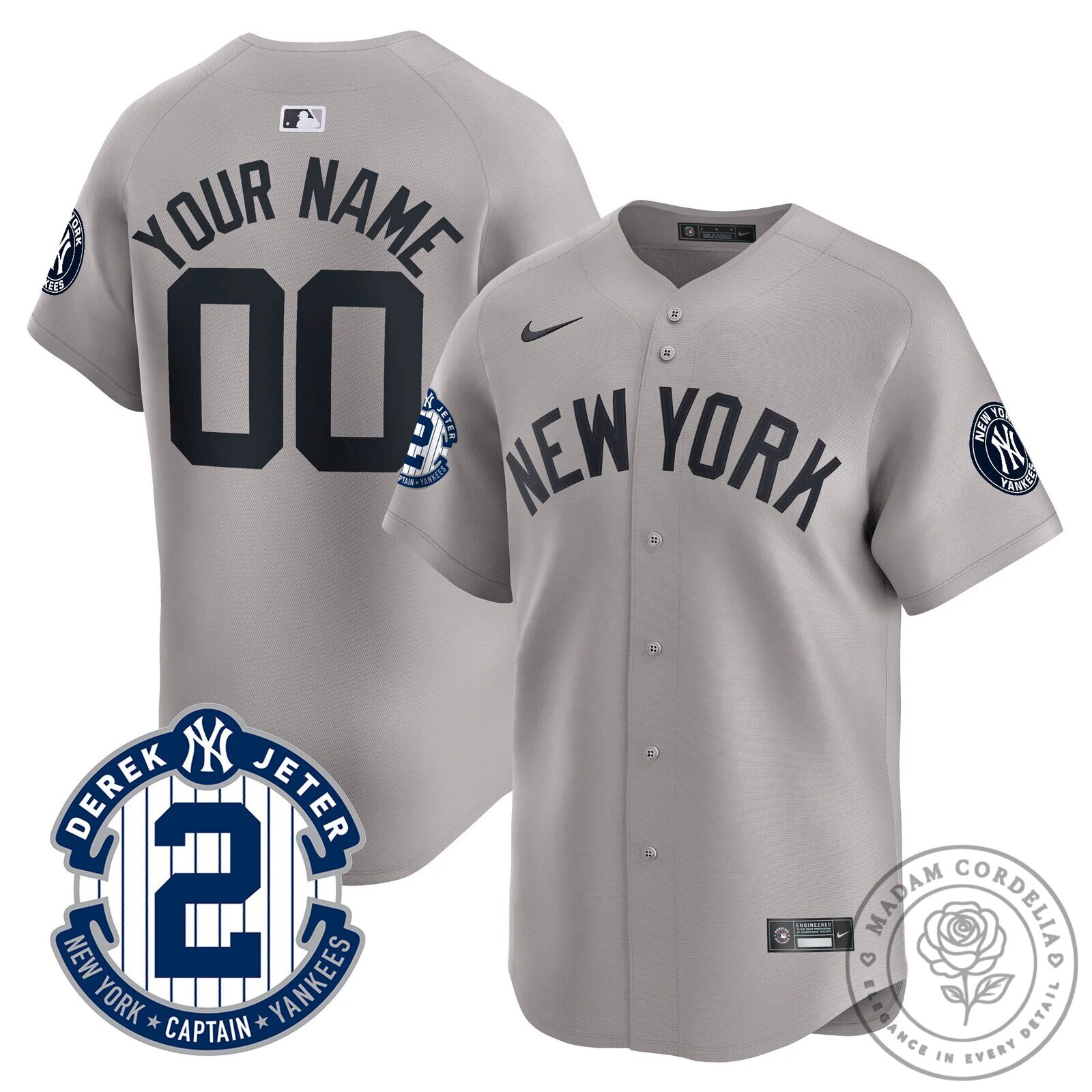 New York Yankees Black Gold Baseball Jersey by Derek Jeter 19 New York Yankees Black Gold Baseball Jersey by Derek Jeter