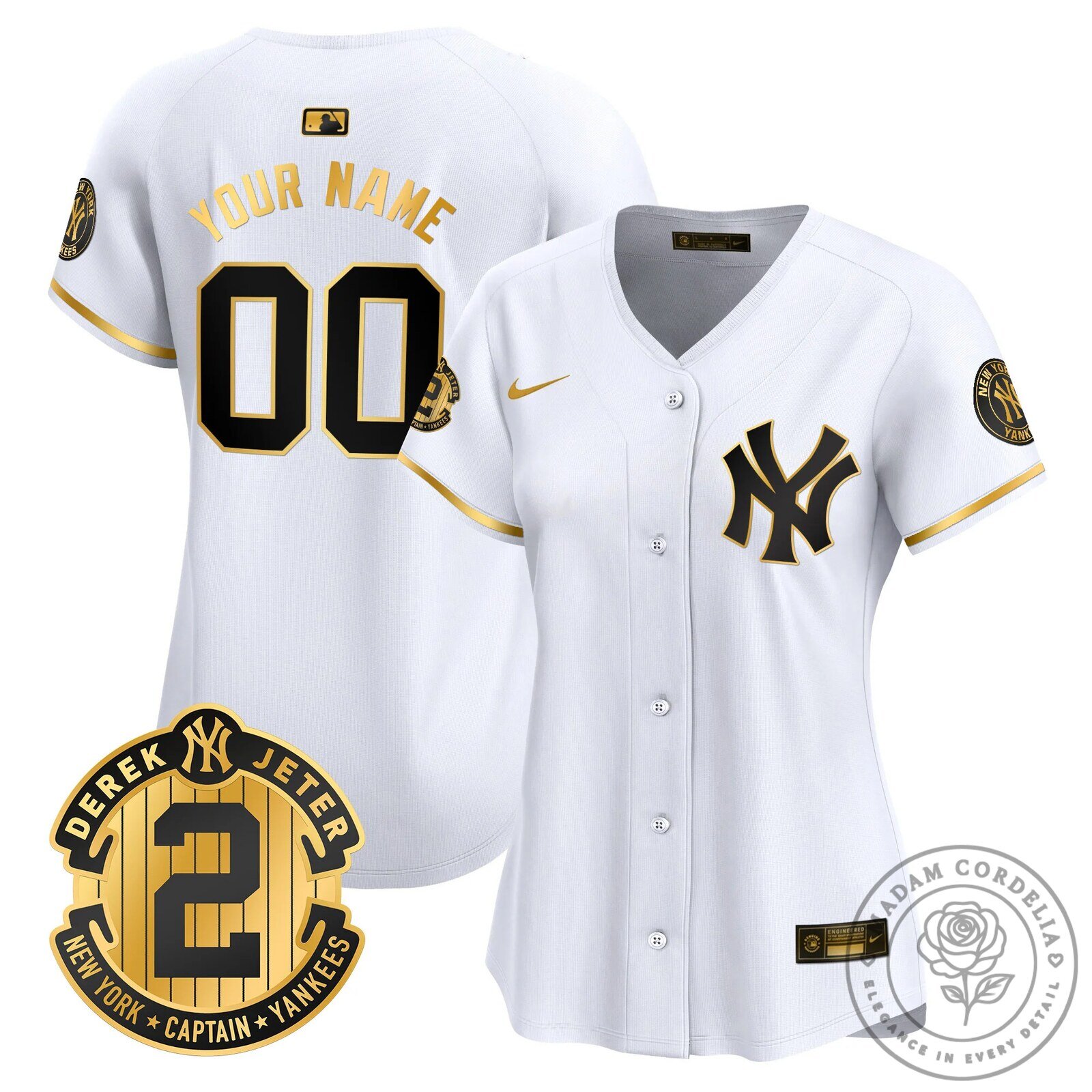 New York Yankees Black Gold Baseball Jersey by Derek Jeter 23 New York Yankees Black Gold Baseball Jersey by Derek Jeter