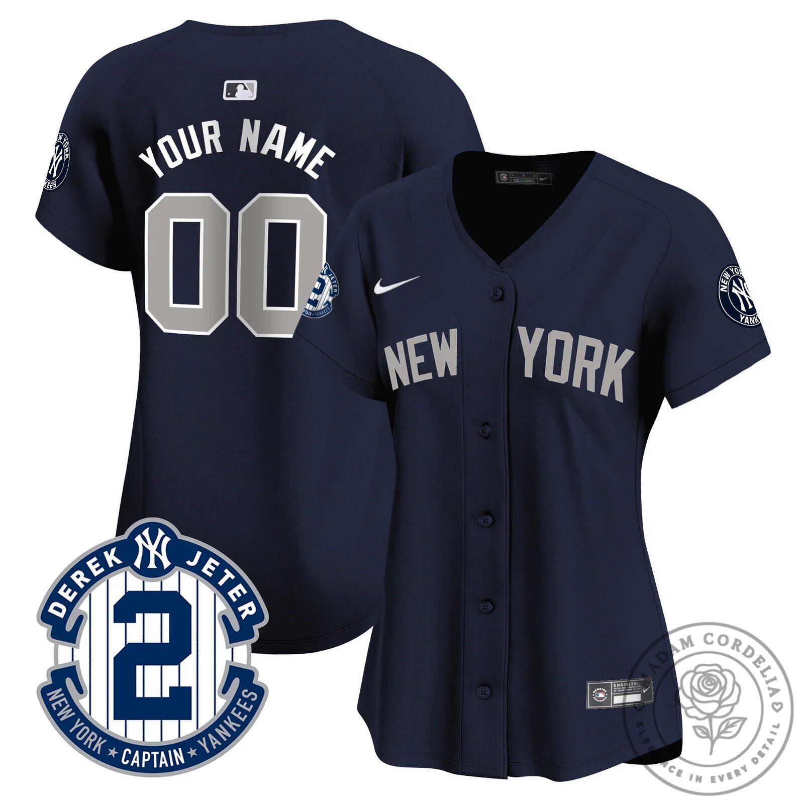 New York Yankees Black Gold Baseball Jersey by Derek Jeter 26 New York Yankees Black Gold Baseball Jersey by Derek Jeter
