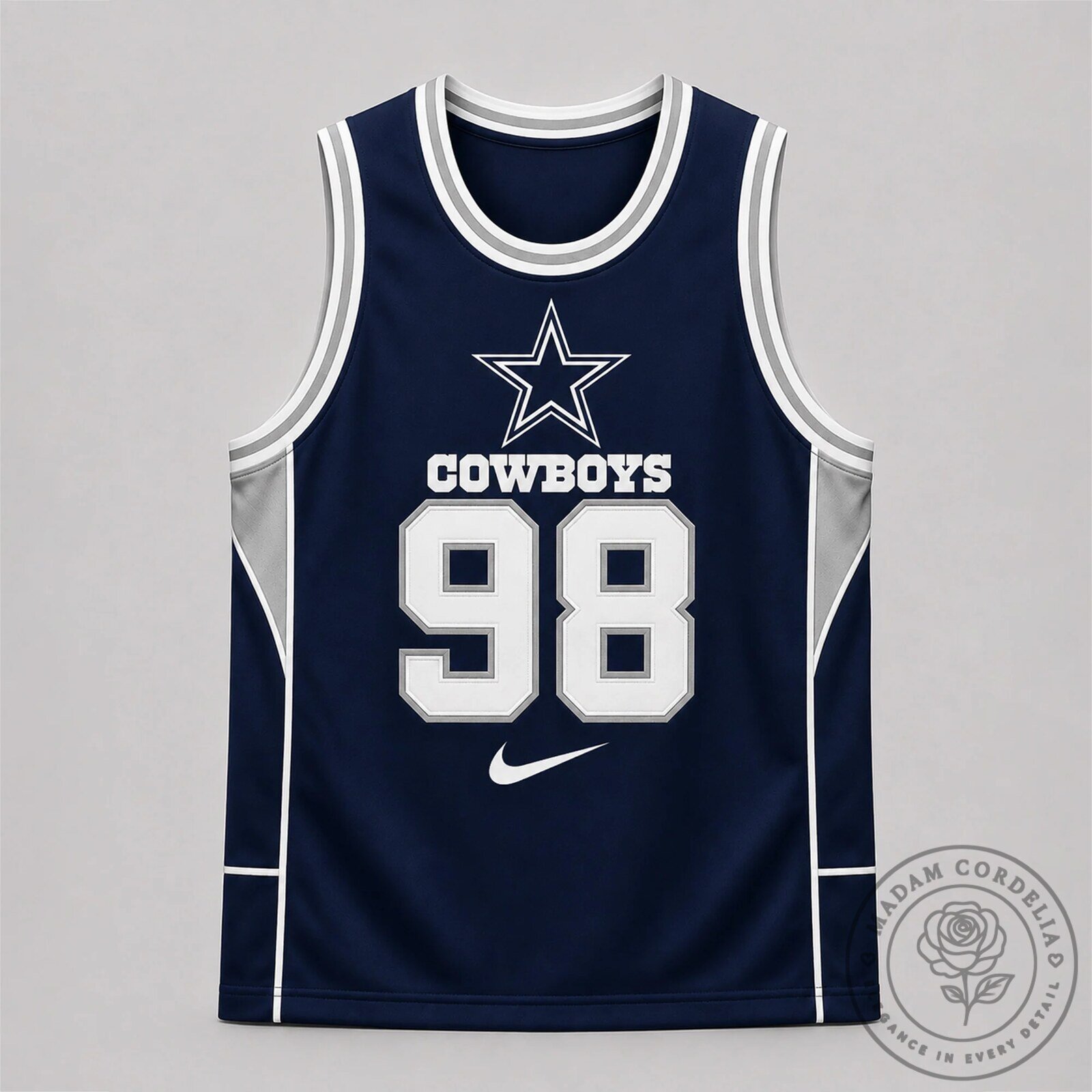 Dallas Cowboys Number 98 Basketball Jersey for Men and Women