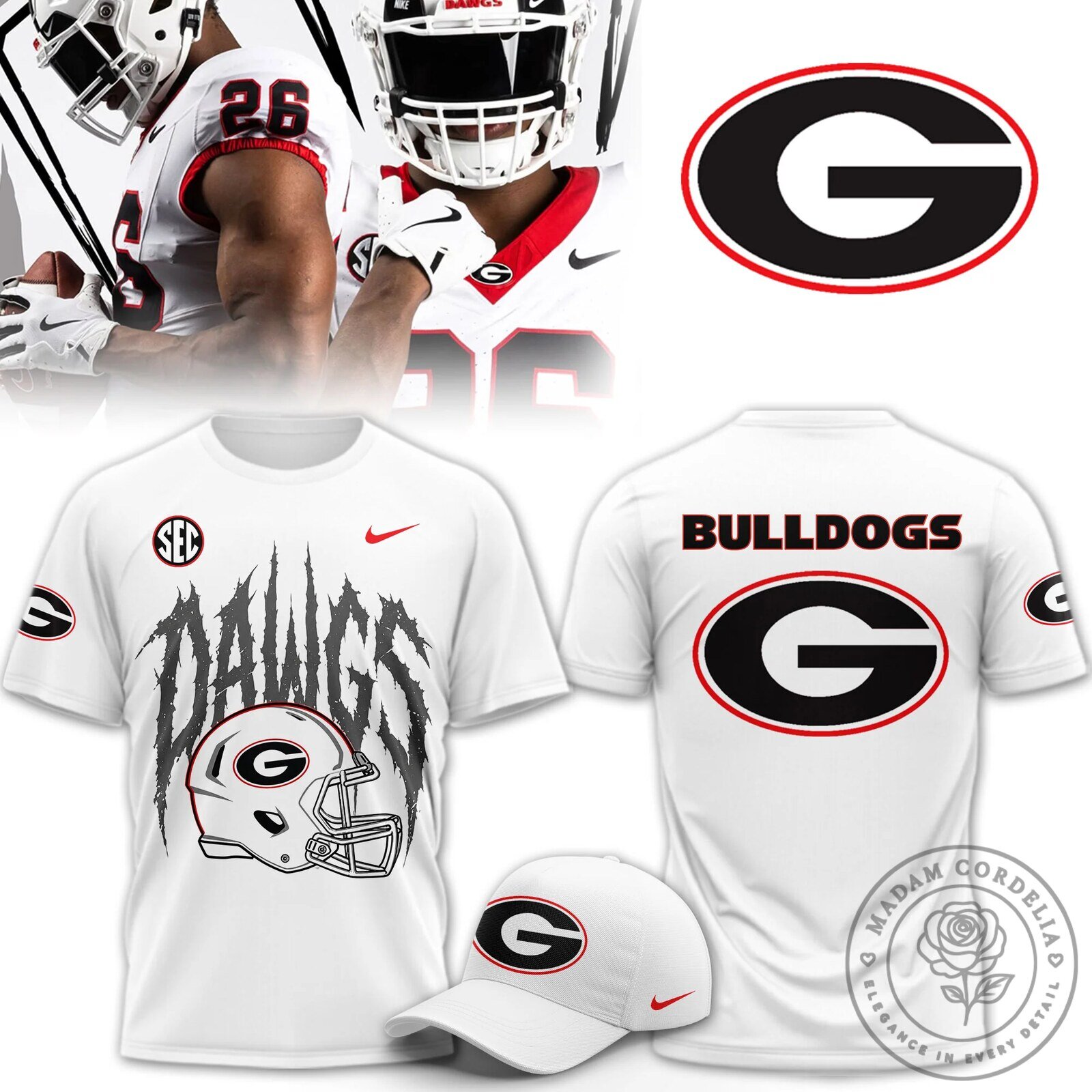 Georgia Bulldogs Football Team Whiteout Dress Code T-Shirt