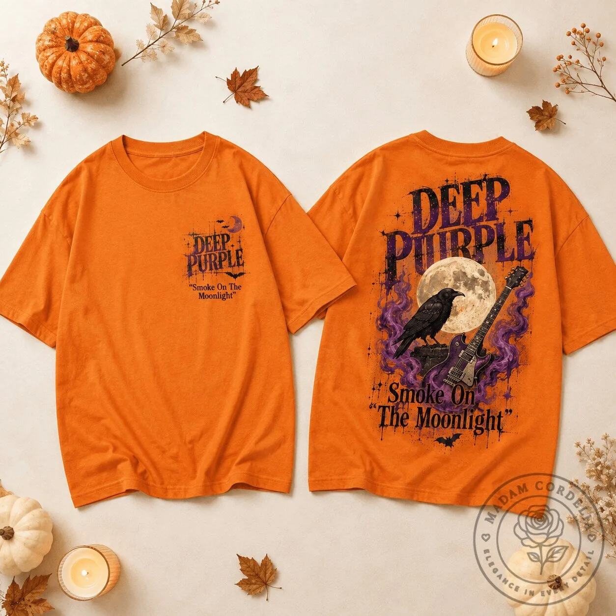 Deep Purple Smoke On The Moonlight Halloween T-Shirt