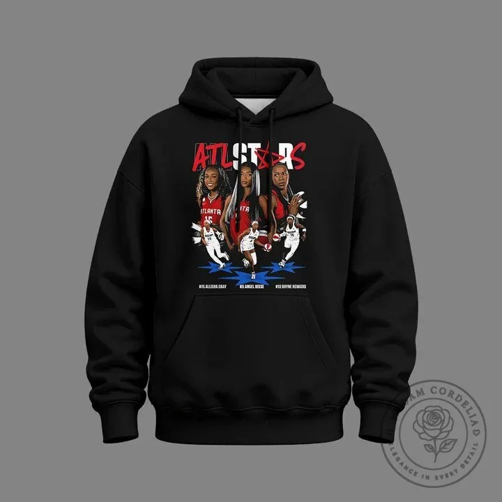 Atlanta Dream All-Stars Basketball Team Black Hoodie 8 Atlanta Dream All-Stars Basketball Team Black Hoodie