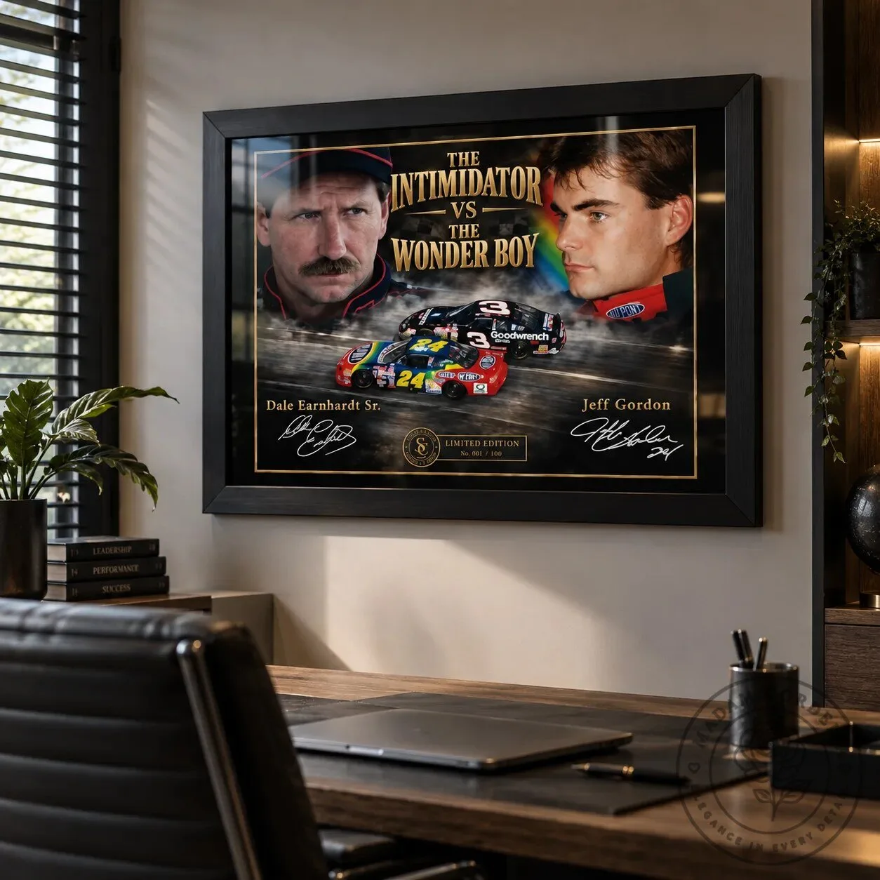Dale Earnhardt Senior and Jeff Gordon The Intimidator Versus The Wonder Boy Wall Art 12 Dale Earnhardt Senior and Jeff Gordon The Intimidator Versus The Wonder Boy Wall Art