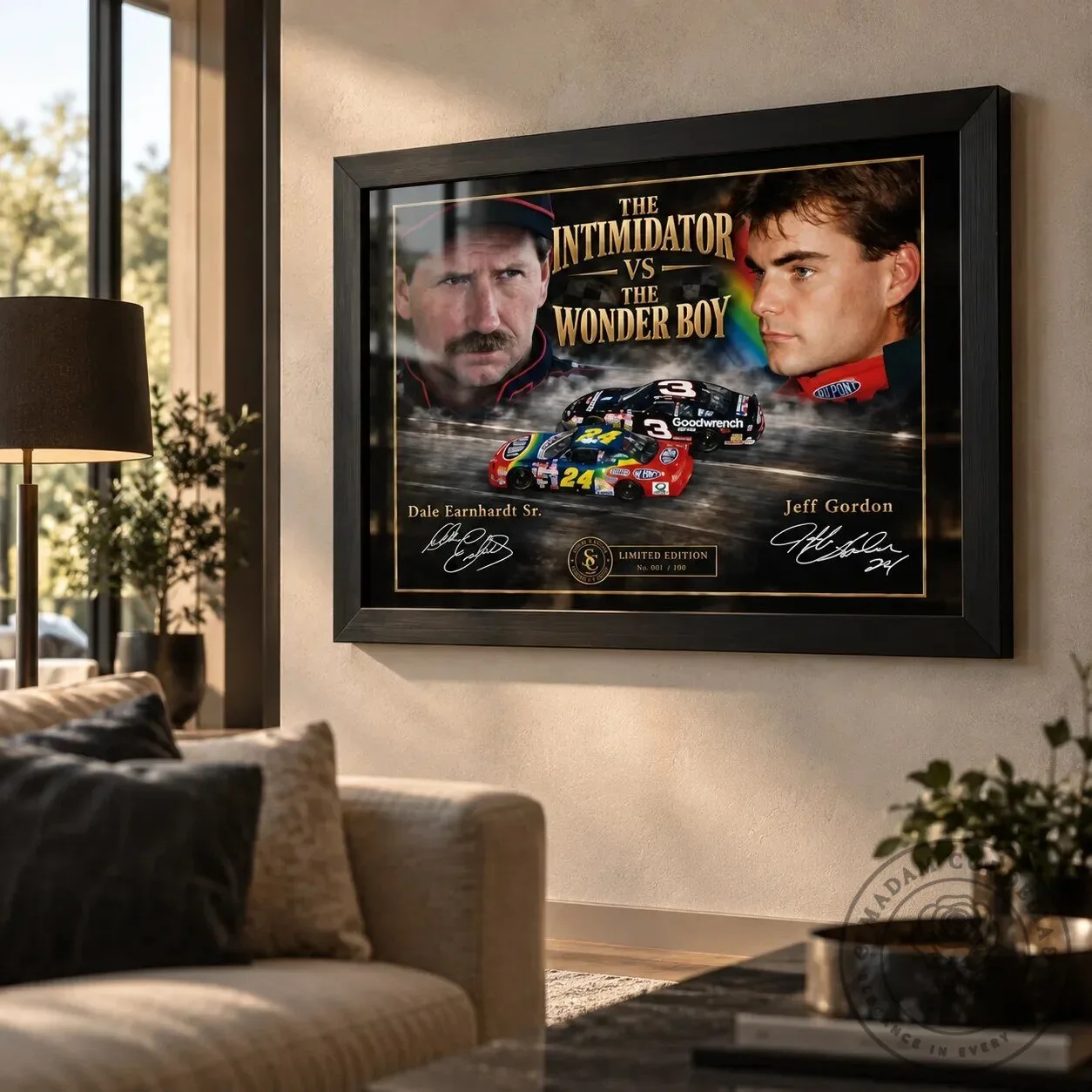 Dale Earnhardt Senior and Jeff Gordon The Intimidator Versus The Wonder Boy Wall Art 13 Dale Earnhardt Senior and Jeff Gordon The Intimidator Versus The Wonder Boy Wall Art