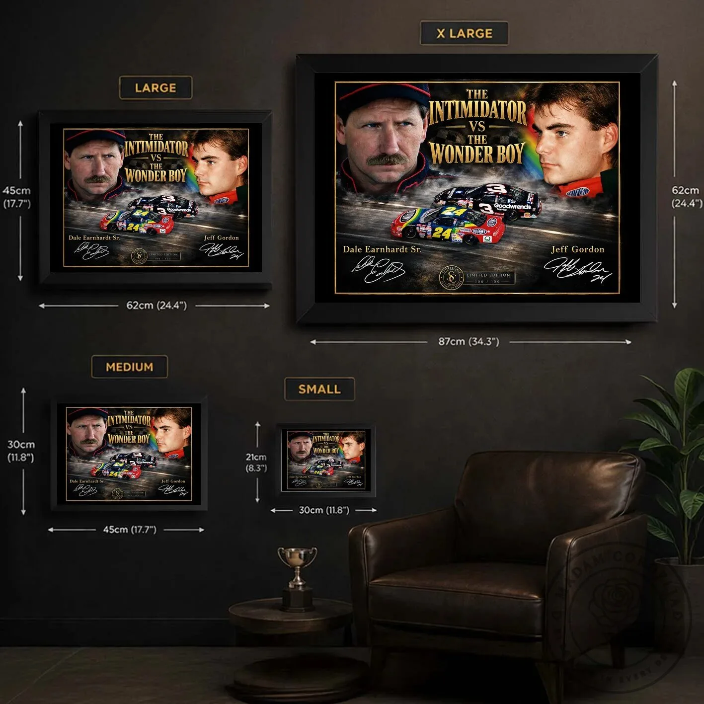 Dale Earnhardt Senior and Jeff Gordon The Intimidator Versus The Wonder Boy Wall Art 14 Dale Earnhardt Senior and Jeff Gordon The Intimidator Versus The Wonder Boy Wall Art
