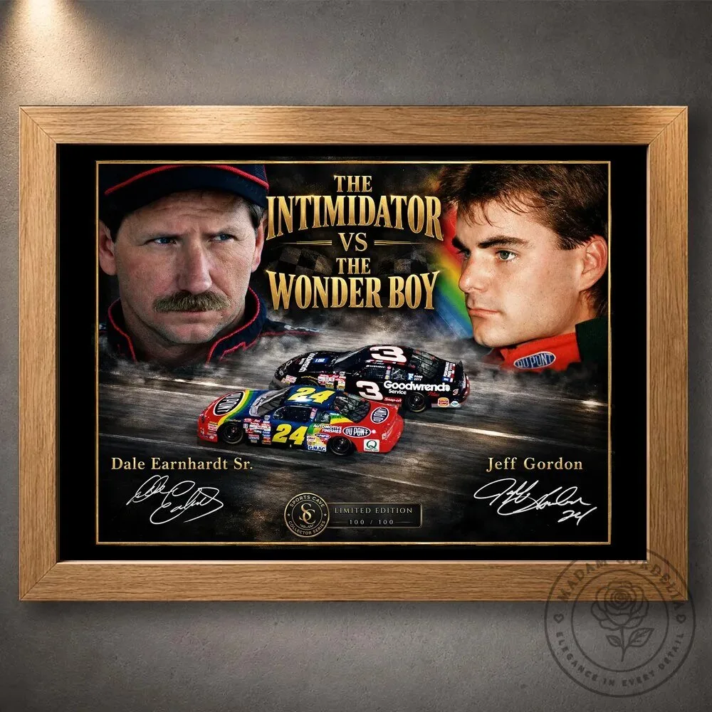Dale Earnhardt Senior and Jeff Gordon The Intimidator Versus The Wonder Boy Wall Art 15 Dale Earnhardt Senior and Jeff Gordon The Intimidator Versus The Wonder Boy Wall Art