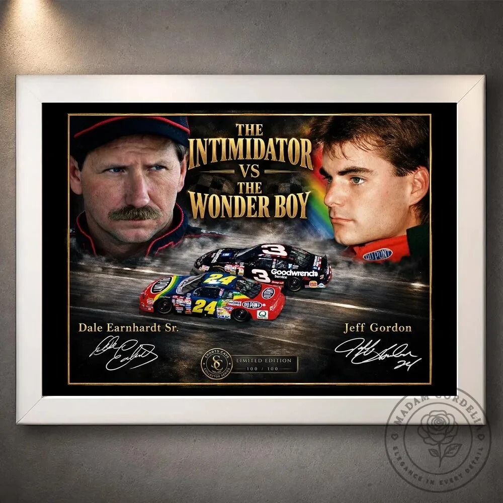 Dale Earnhardt Senior and Jeff Gordon The Intimidator Versus The Wonder Boy Wall Art 16 Dale Earnhardt Senior and Jeff Gordon The Intimidator Versus The Wonder Boy Wall Art