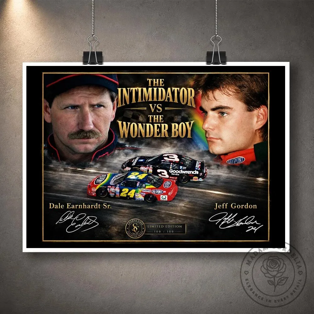 Dale Earnhardt Senior and Jeff Gordon The Intimidator Versus The Wonder Boy Wall Art 17 Dale Earnhardt Senior and Jeff Gordon The Intimidator Versus The Wonder Boy Wall Art