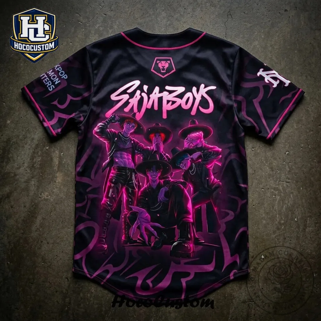New York Mets Baseball Kpop Demon Hunters Saja Boys Black Jersey 9 New York Mets Baseball Kpop Demon Hunters Saja Boys Black Jersey