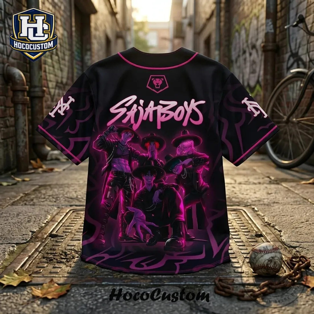 New York Mets Baseball Kpop Demon Hunters Saja Boys Black Jersey 10 New York Mets Baseball Kpop Demon Hunters Saja Boys Black Jersey
