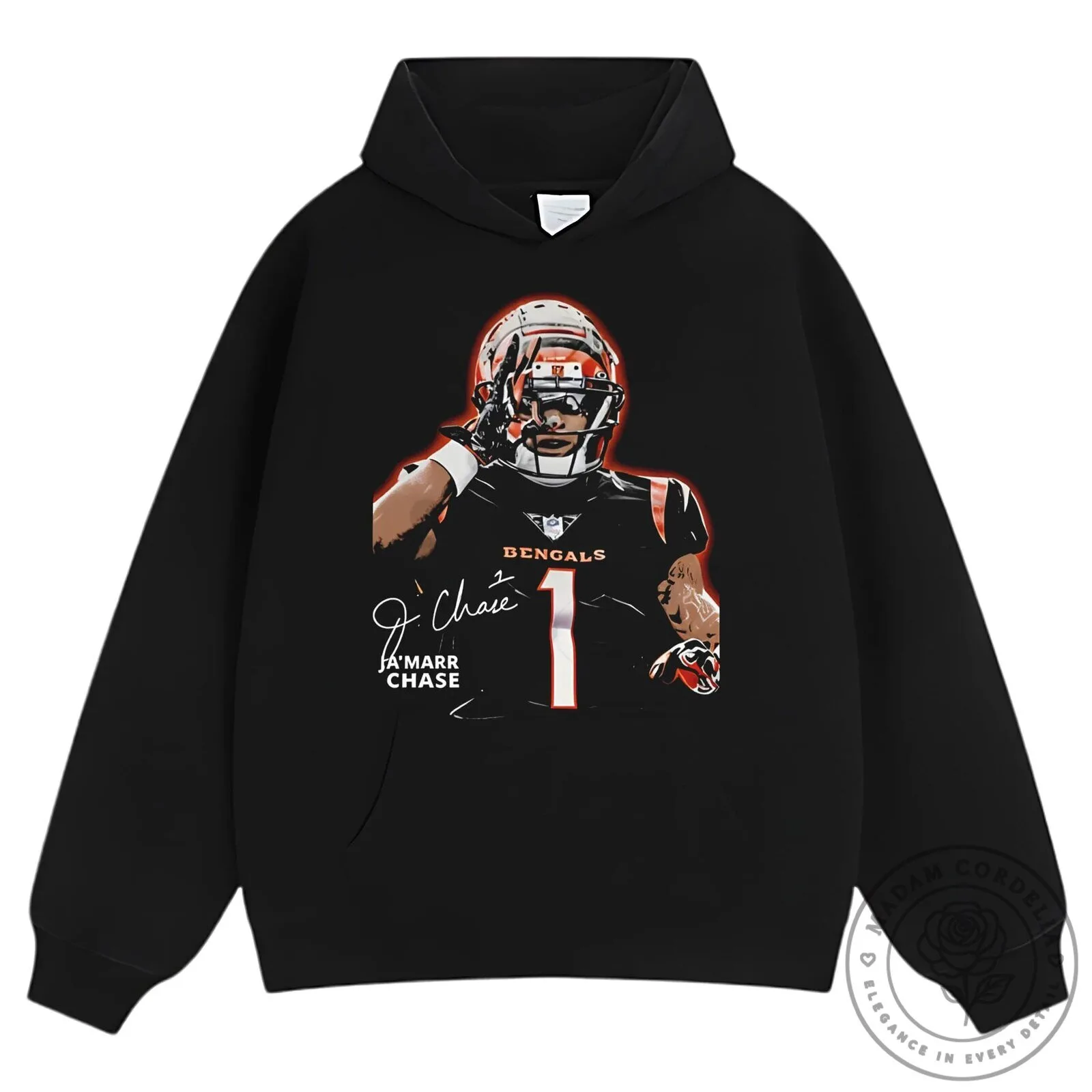 Cincinnati Football Ja'Marr Chase Number One Vintage Washed T-Shirt 21 Cincinnati Football Ja
