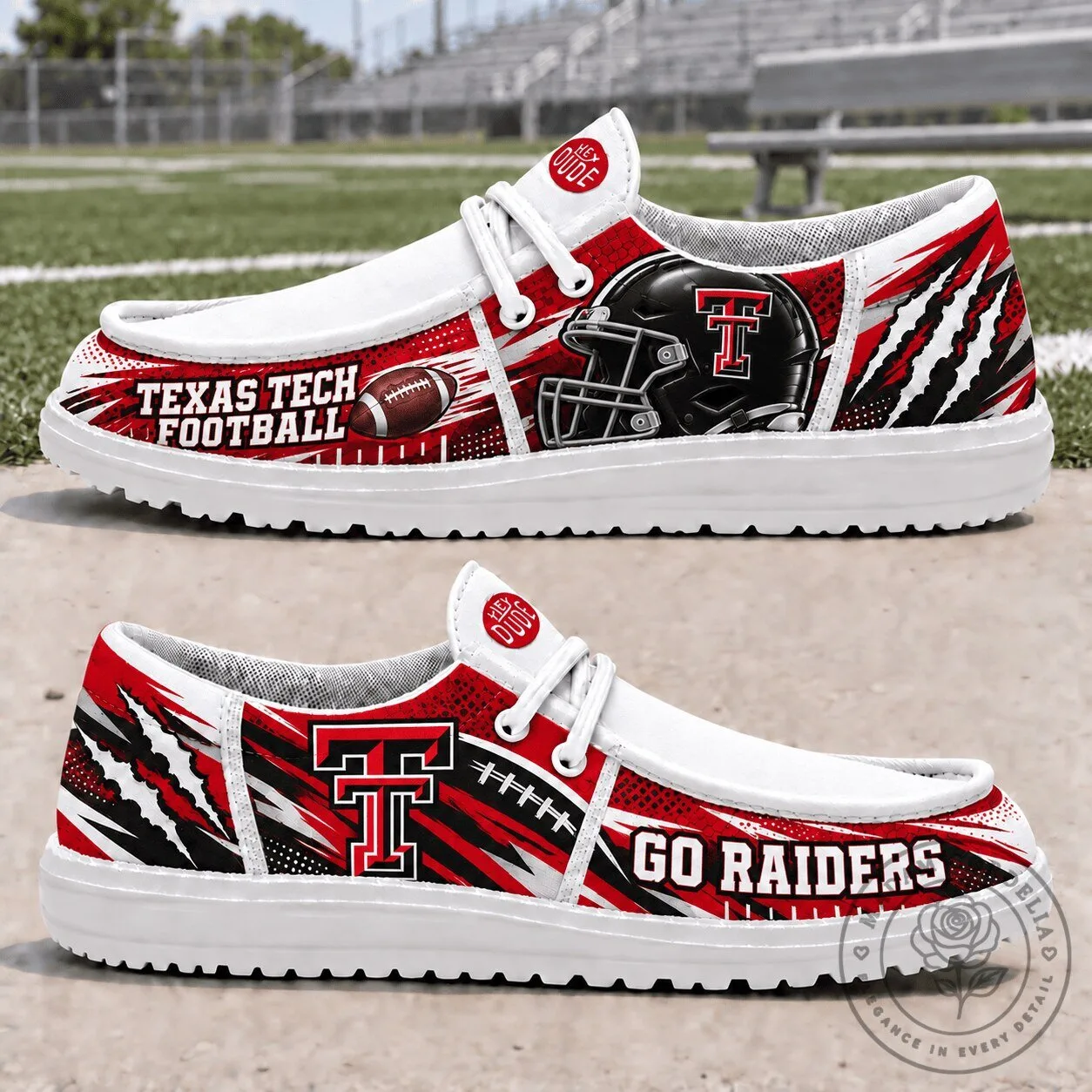 Texas Tech Red Raiders Football Team Helmet Slip-On Shoes