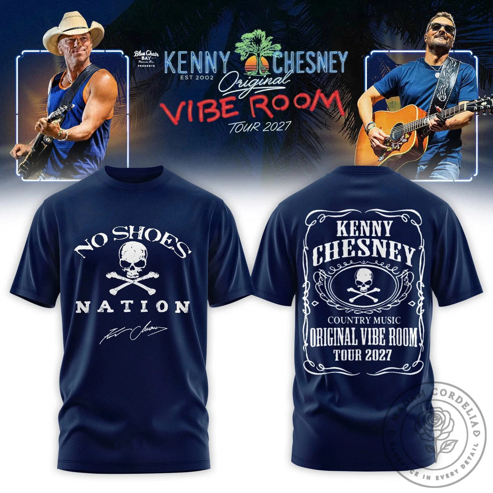 2027 Concert T-Shirt for Kenny Chesney's No Shoes Nation Original Vibe Room Tour 1 2027 Concert T-Shirt for Kenny Chesney's No Shoes Nation Original Vibe Room Tour