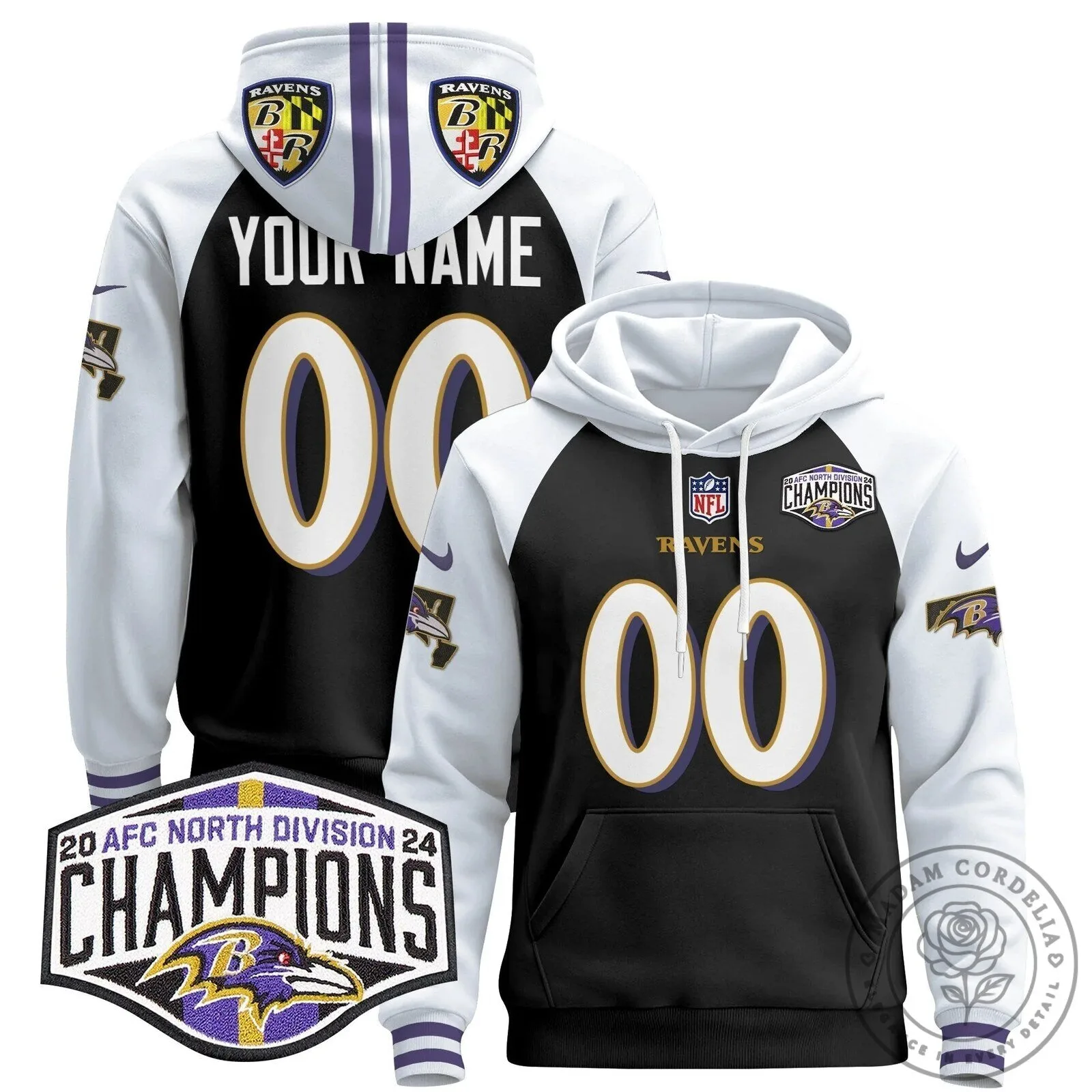 AFC North Division Champions Baltimore Ravens Football Hoodie
