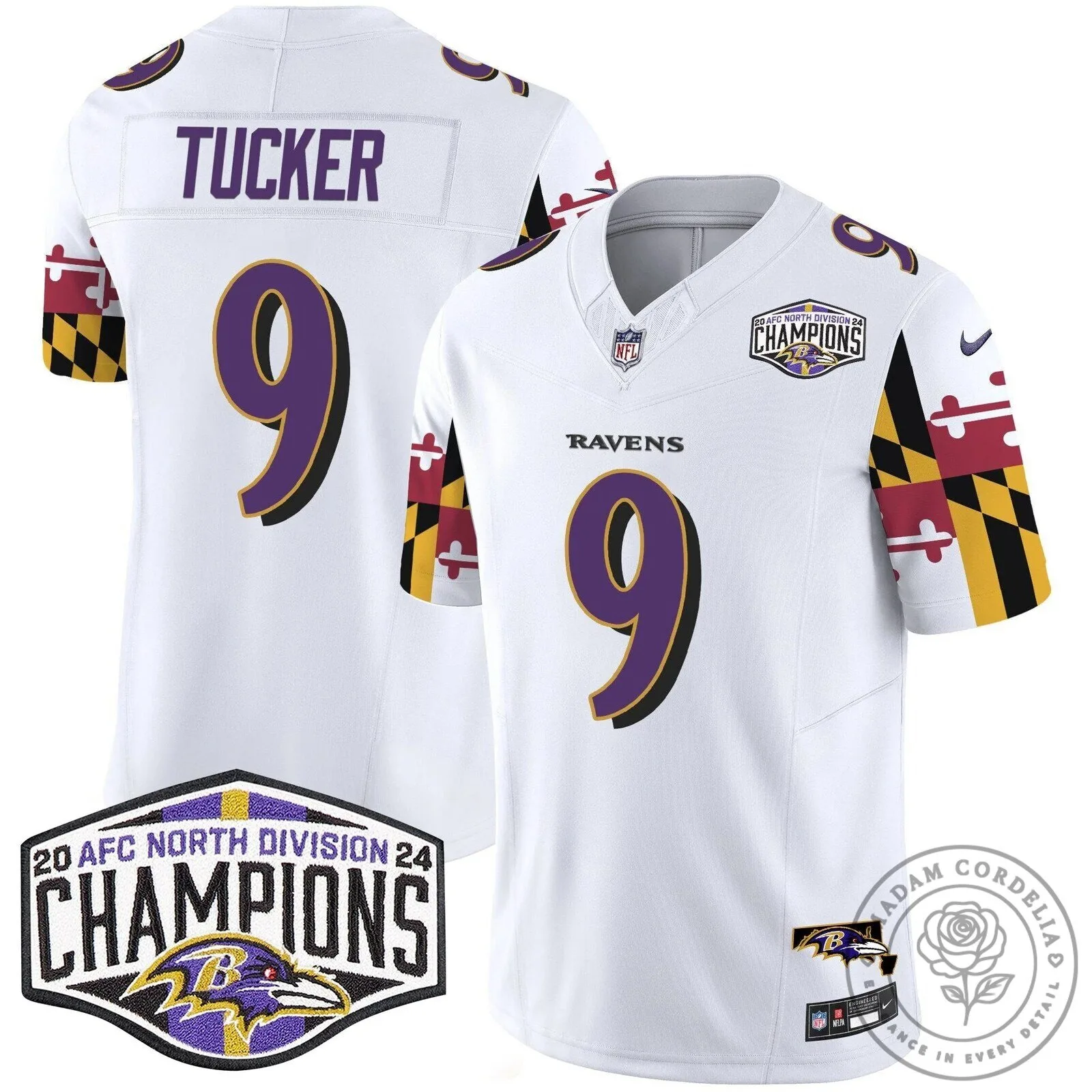 Baltimore Ravens 2024 AFC North Division Champions Henry Number 22 Football Jersey 43 Baltimore Ravens 2024 AFC North Division Champions Henry Number 22 Football Jersey