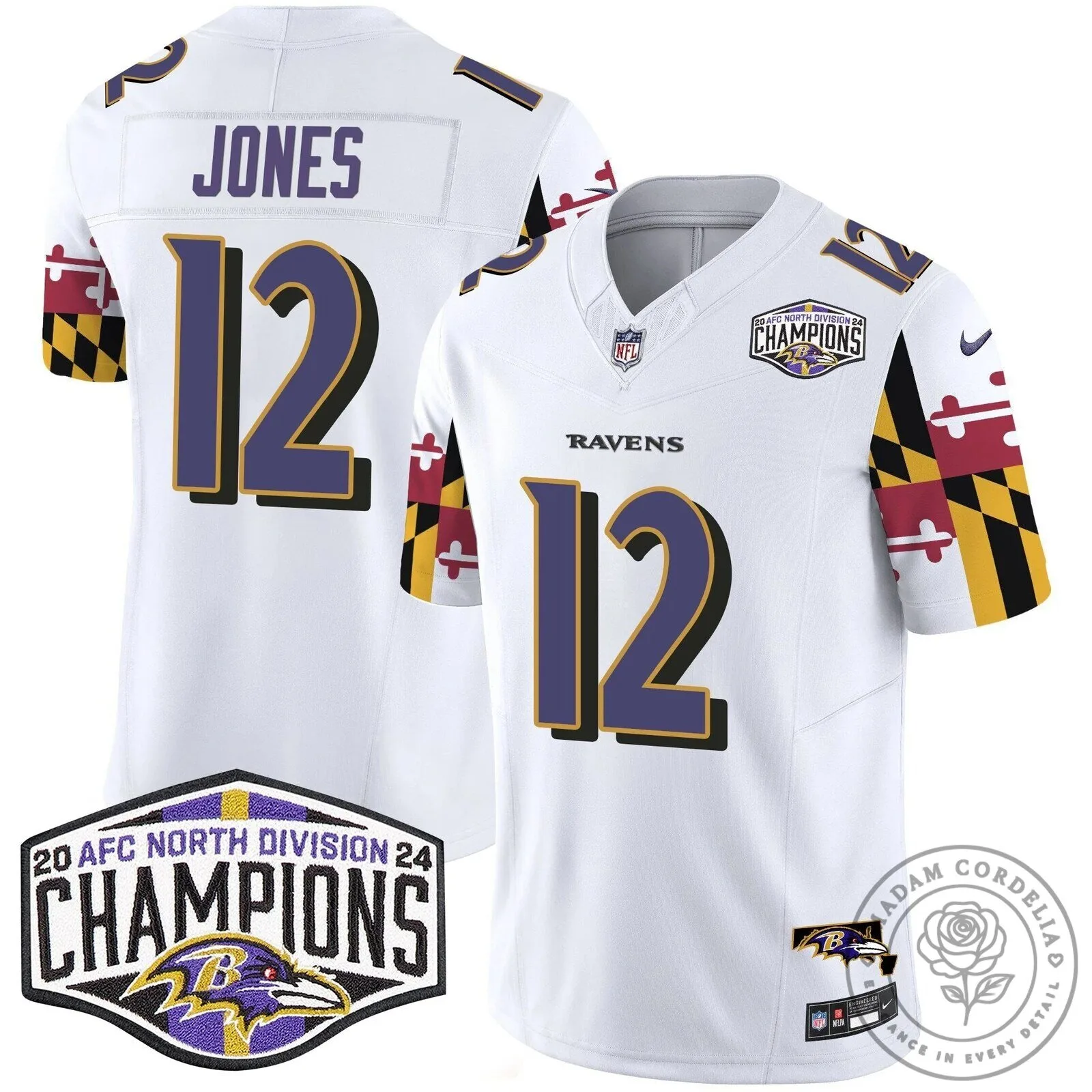 Baltimore Ravens 2024 AFC North Division Champions Henry Number 22 Football Jersey 48 Baltimore Ravens 2024 AFC North Division Champions Henry Number 22 Football Jersey