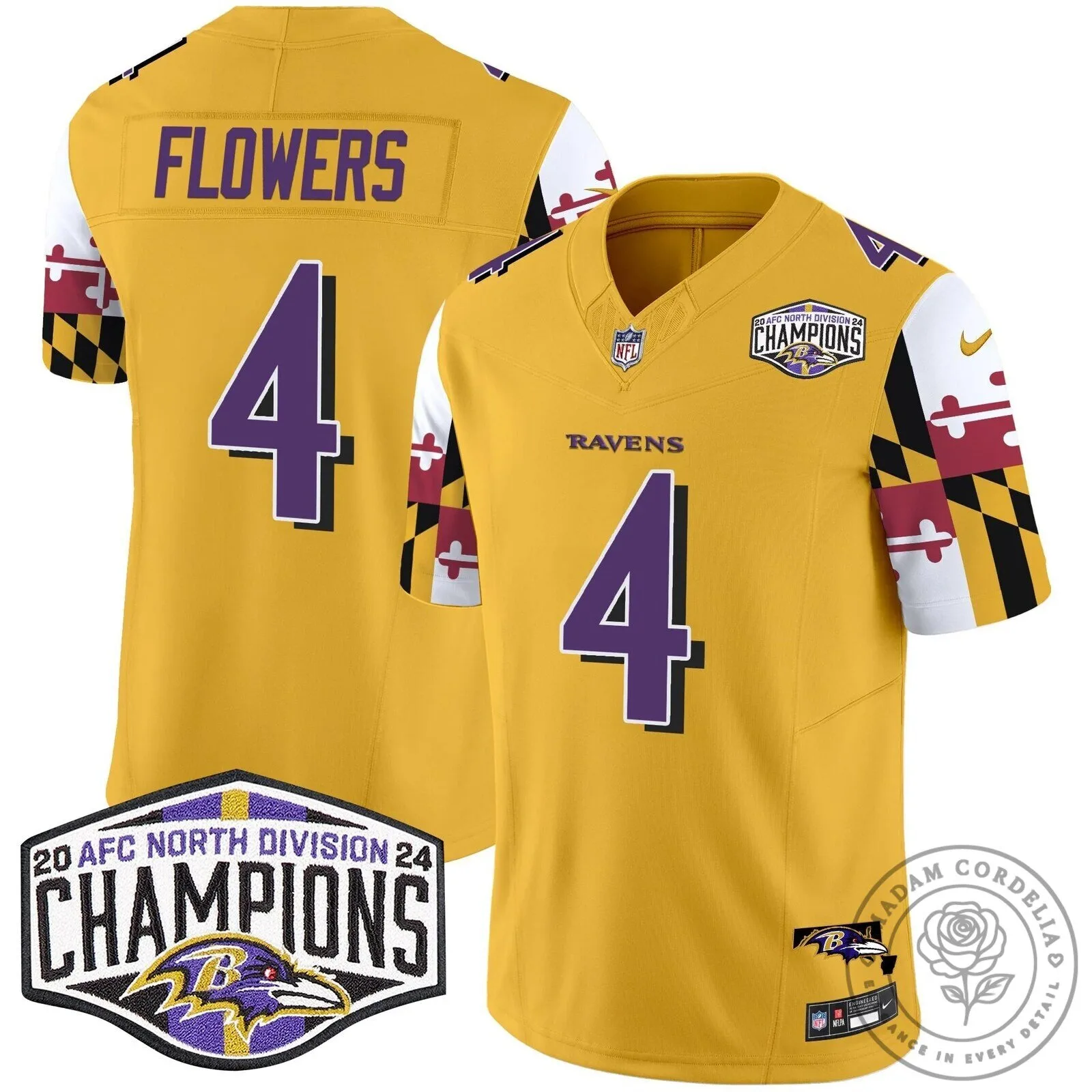 Baltimore Ravens 2024 AFC North Division Champions Henry Number 22 Football Jersey 67 Baltimore Ravens 2024 AFC North Division Champions Henry Number 22 Football Jersey
