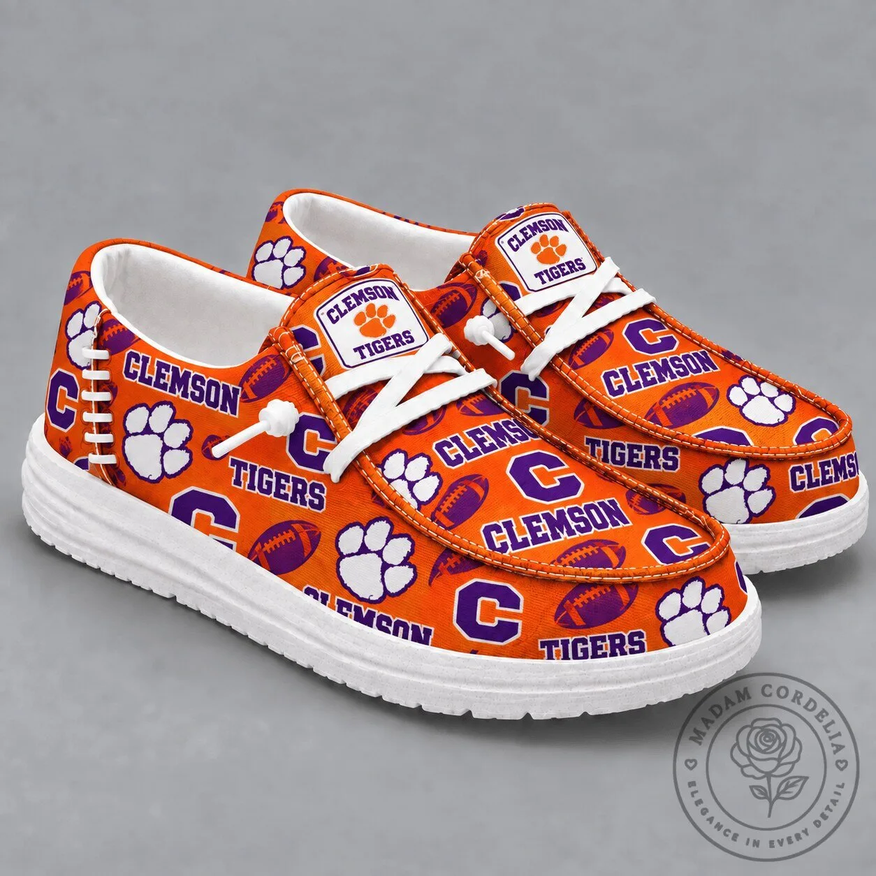Clemson Tigers Football Team Logo Pattern Casual Shoes for Men and Women 2 Clemson Tigers Football Team Logo Pattern Casual Shoes for Men and Women