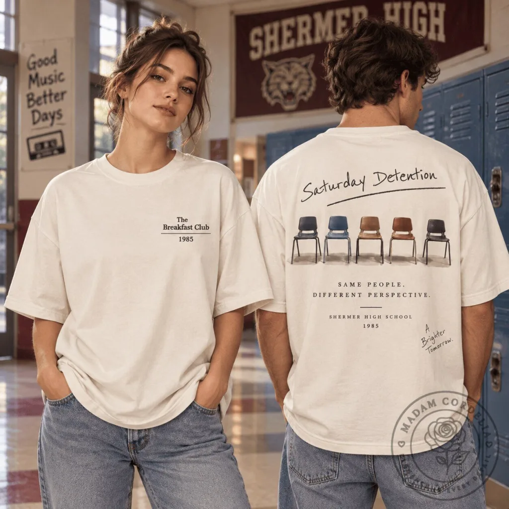 The Breakfast Club Saturday Detention Shermer High School Movie T-Shirt The Breakfast Club Saturday Detention Shermer High School Movie T-Shirt