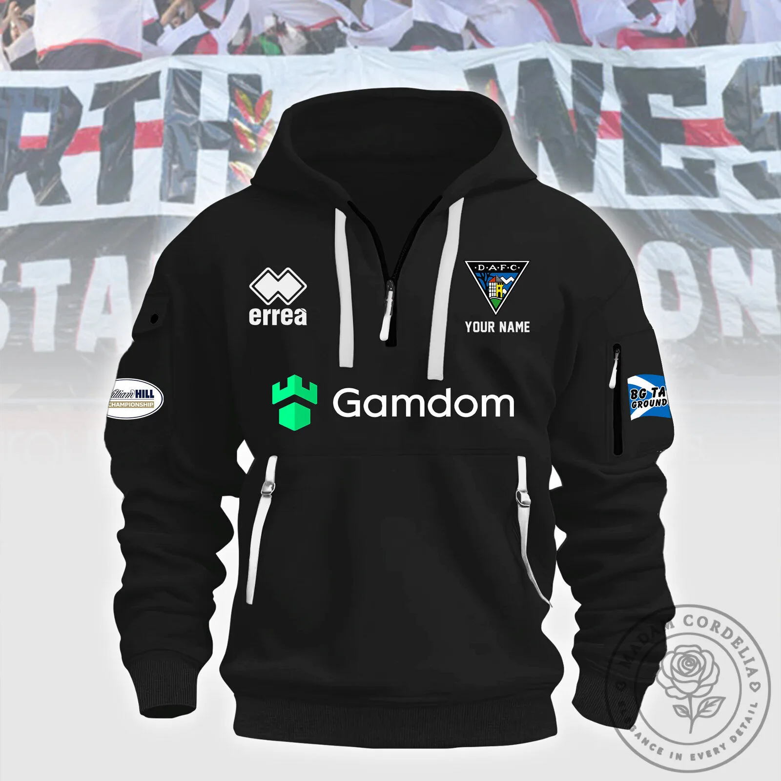 Dunfermline Athletic Football Club Personalized Black Hoodie