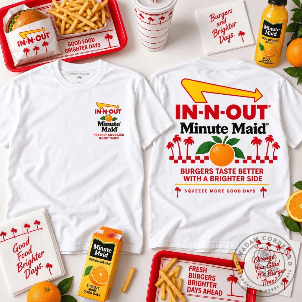 In-N-Out Burger Minute Maid Retro Graphic T-Shirt for Fast Food Lovers In-N-Out Burger Minute Maid Retro Graphic T-Shirt for Fast Food Lovers