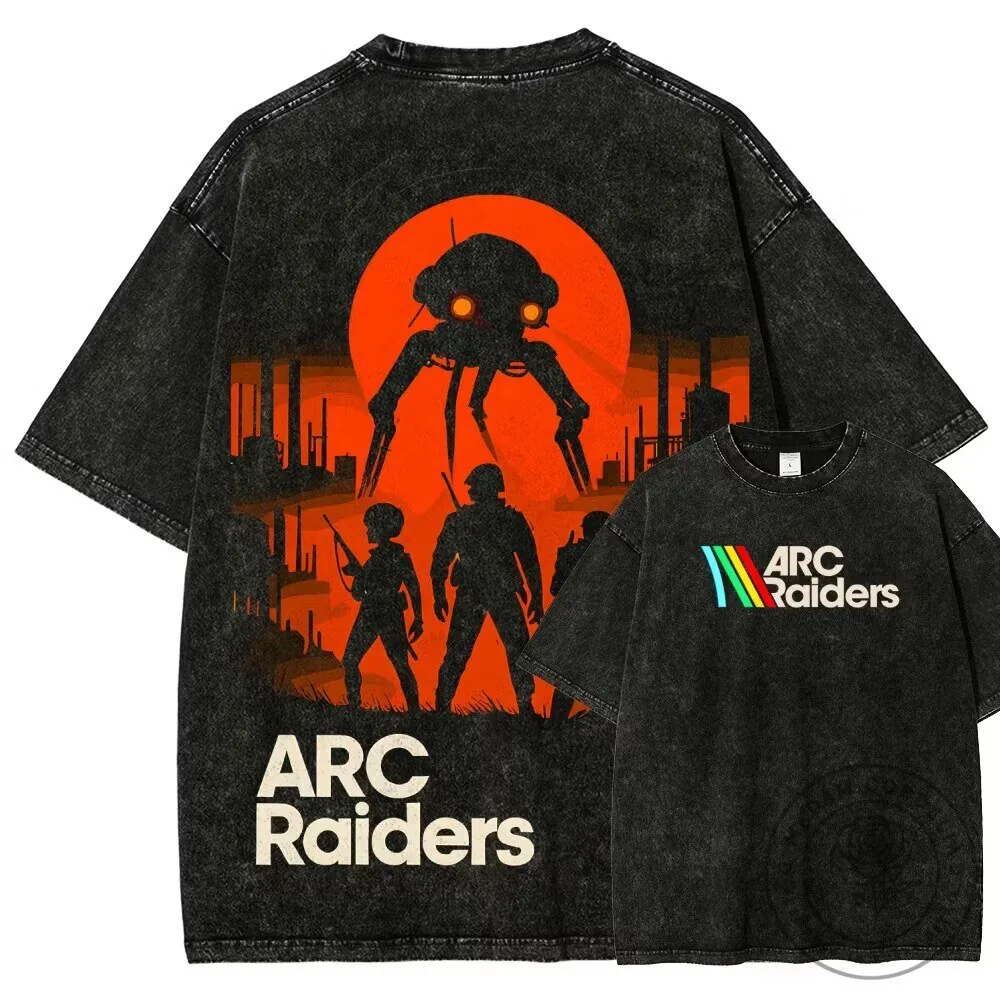 ARC Raiders Game Logo Washed Black Graphic T-Shirt
