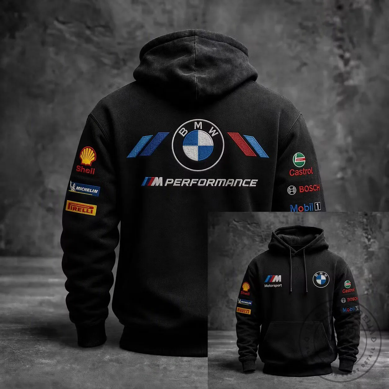 BMW M Performance Motorsport Racing Team Black Pullover Hoodie