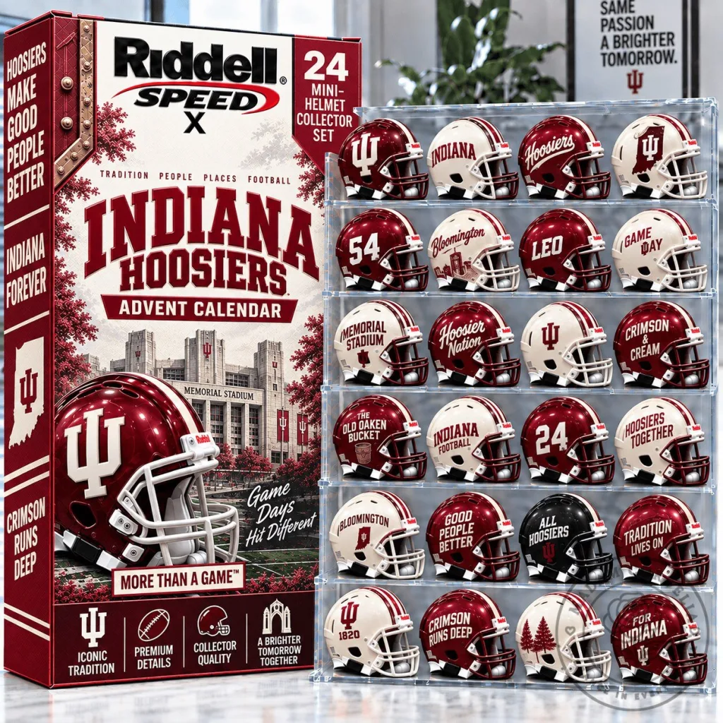 Indiana Hoosiers Football Mini Helmet Advent Calendar Collector Set Indiana Hoosiers Football Mini Helmet Advent Calendar Collector Set