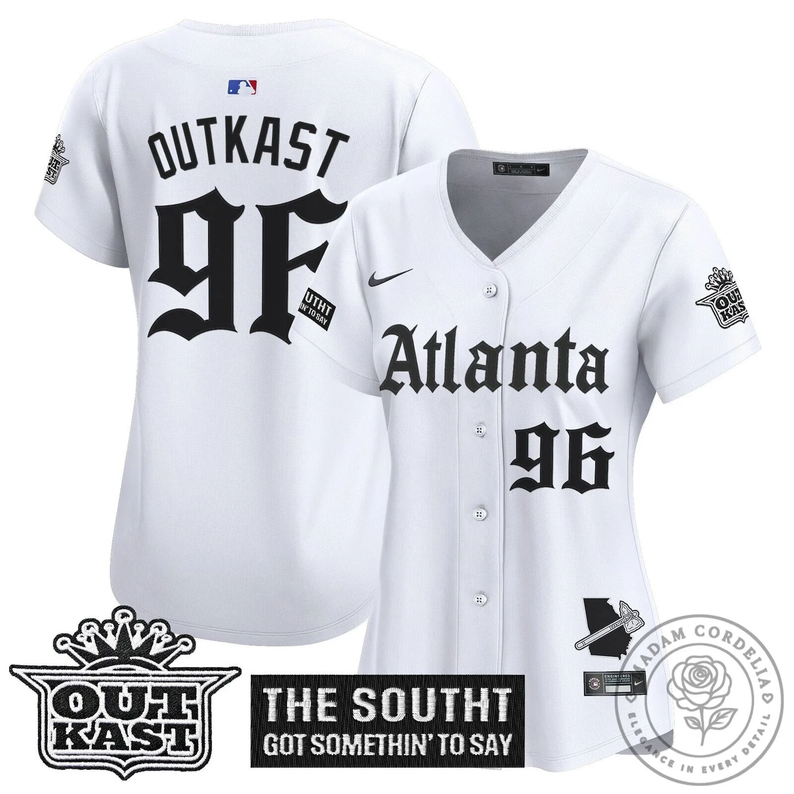 Atlanta Braves Ronald Acuña Jr. Black Baseball Jersey for Women 42 Atlanta Braves Ronald Acuña Jr. Black Baseball Jersey for Women