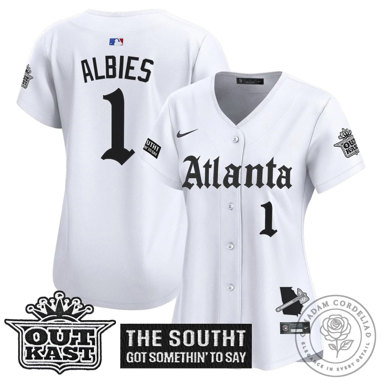 Atlanta Braves Ronald Acuña Jr. Black Baseball Jersey for Women 46 Atlanta Braves Ronald Acuña Jr. Black Baseball Jersey for Women