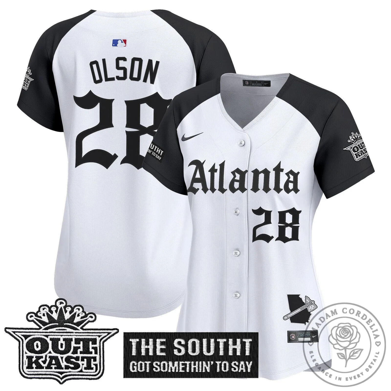 Atlanta Braves Ronald Acuña Jr. Black Baseball Jersey for Women 57 Atlanta Braves Ronald Acuña Jr. Black Baseball Jersey for Women