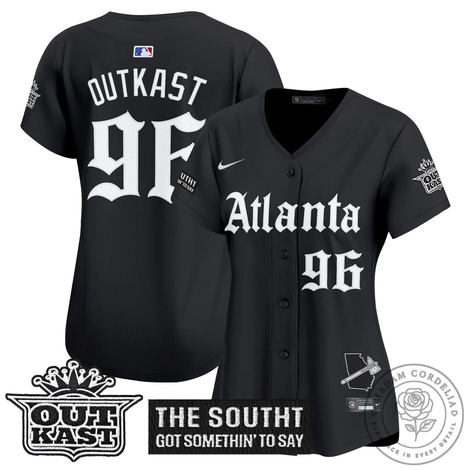 Atlanta Braves Ronald Acuña Jr. Black Baseball Jersey for Women 59 Atlanta Braves Ronald Acuña Jr. Black Baseball Jersey for Women