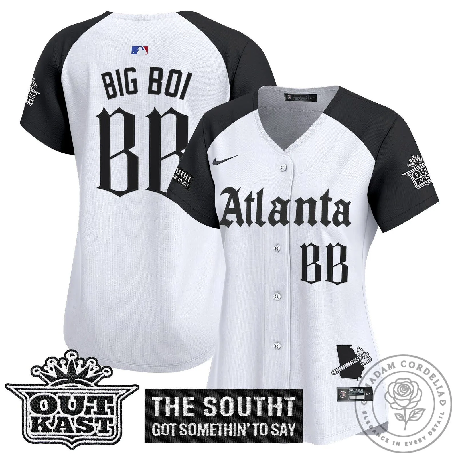 Atlanta Braves Ronald Acuña Jr. Black Baseball Jersey for Women 60 Atlanta Braves Ronald Acuña Jr. Black Baseball Jersey for Women