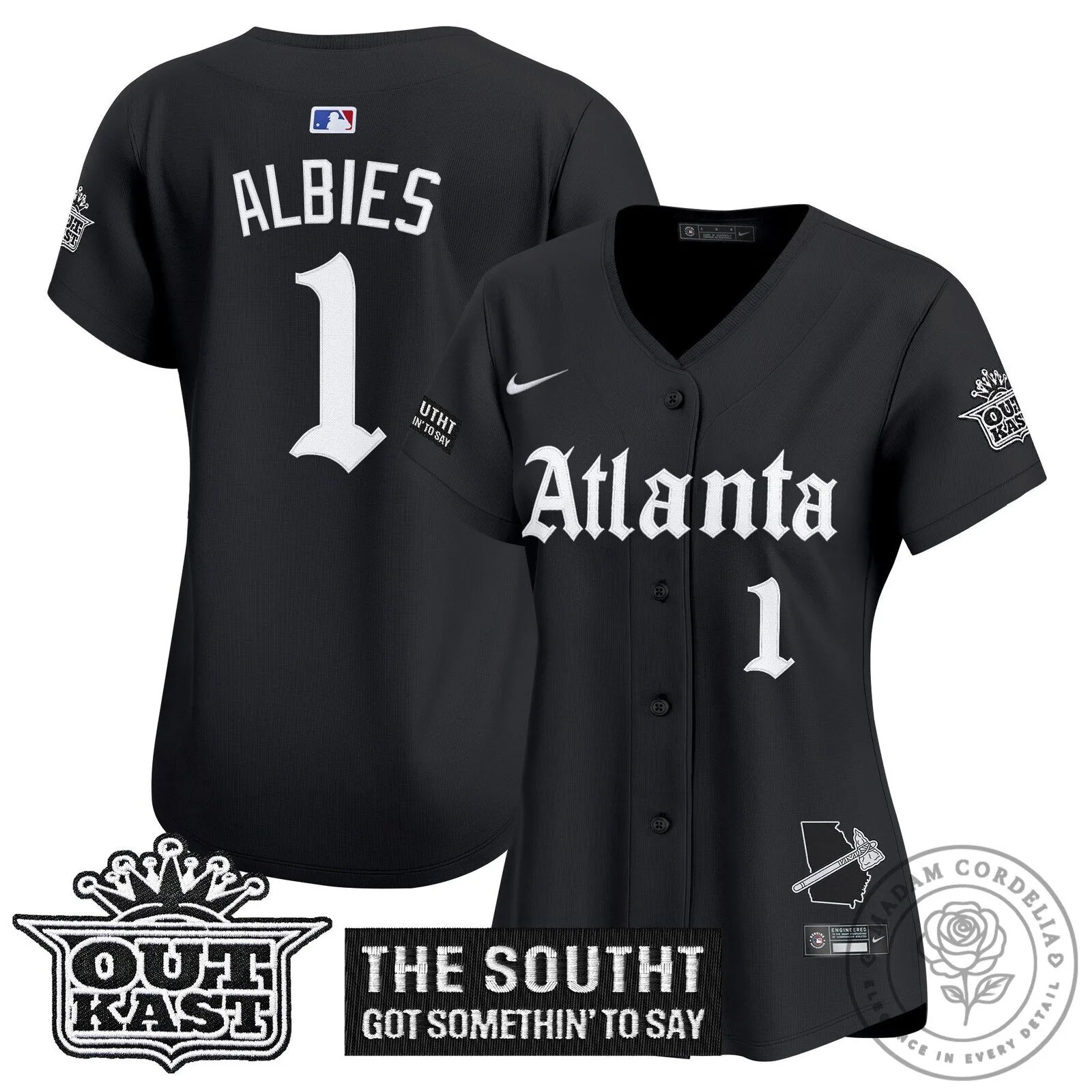 Atlanta Braves Ronald Acuña Jr. Black Baseball Jersey for Women 67 Atlanta Braves Ronald Acuña Jr. Black Baseball Jersey for Women