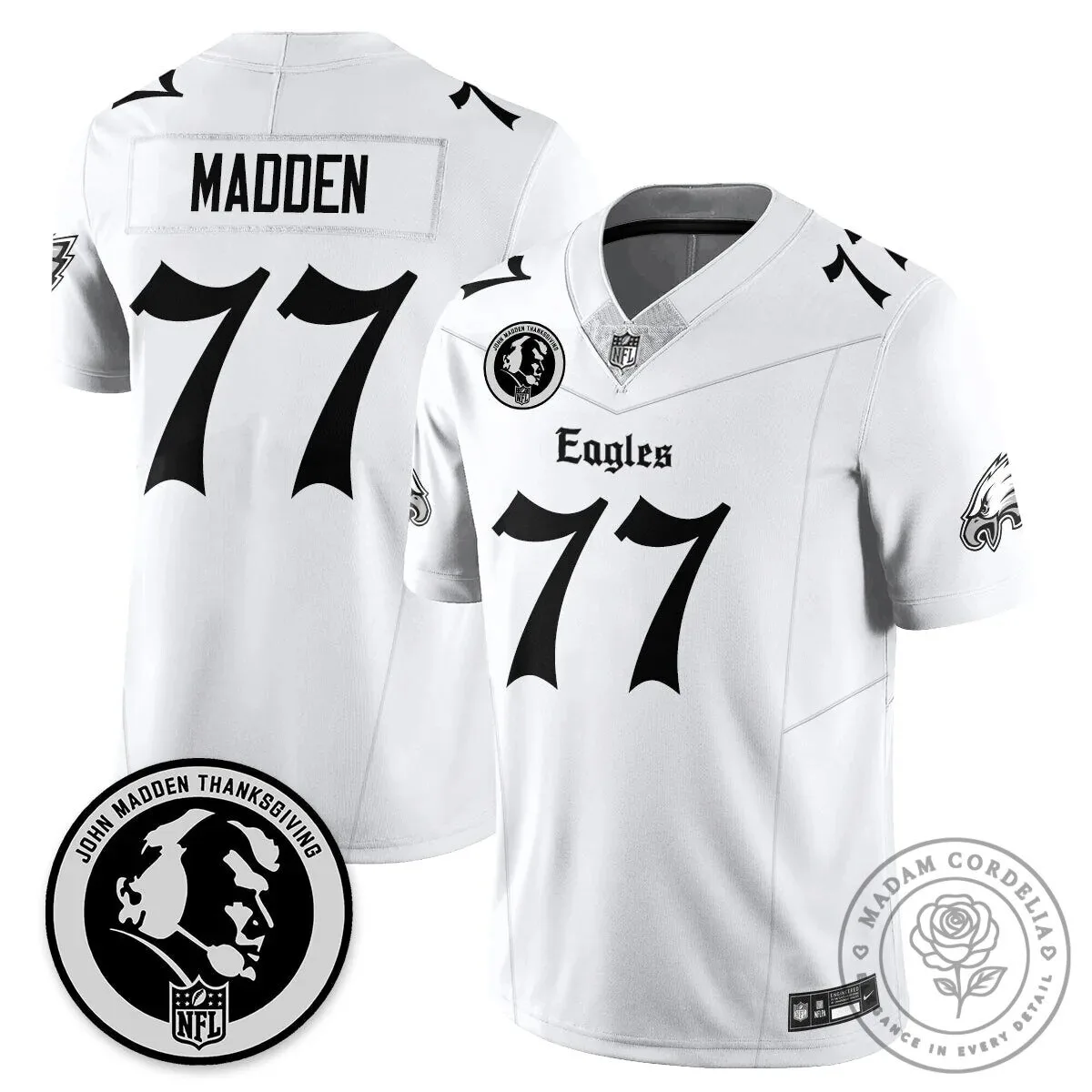 John Madden Philadelphia Eagles Saquon Barkley Number 26 Football Jersey 52 John Madden Philadelphia Eagles Saquon Barkley Number 26 Football Jersey