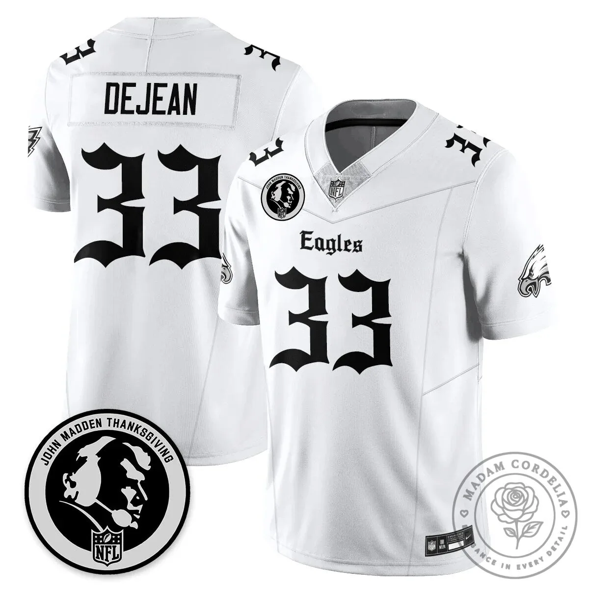 John Madden Philadelphia Eagles Saquon Barkley Number 26 Football Jersey 55 John Madden Philadelphia Eagles Saquon Barkley Number 26 Football Jersey
