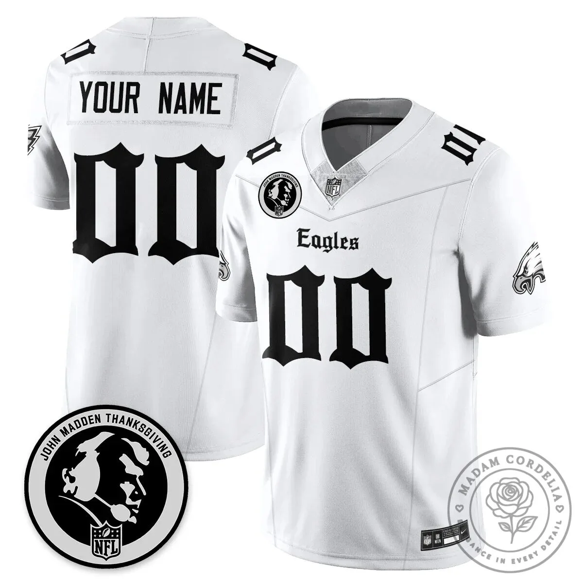 John Madden Philadelphia Eagles Saquon Barkley Number 26 Football Jersey 63 John Madden Philadelphia Eagles Saquon Barkley Number 26 Football Jersey