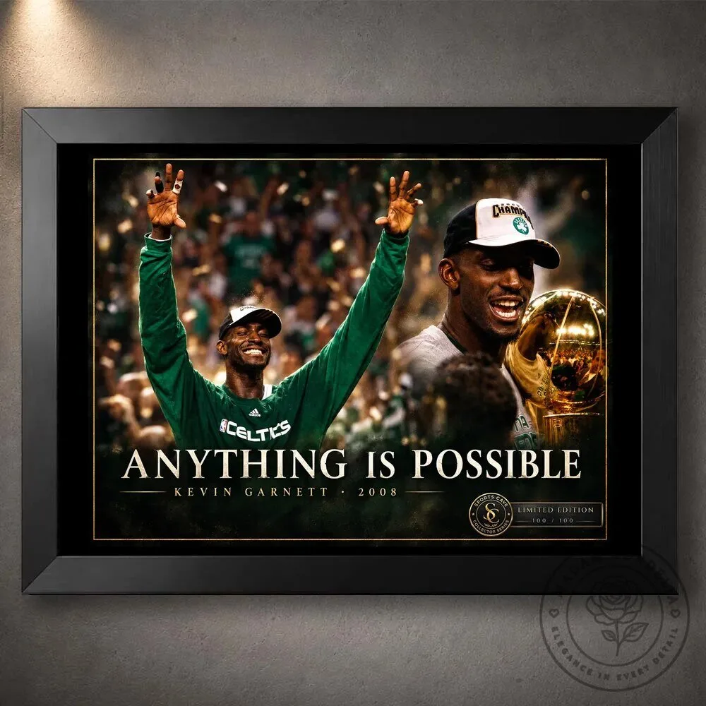 Kevin Garnett Anything Is Possible Boston Celtics 2008 NBA Champions Wall Art Poster