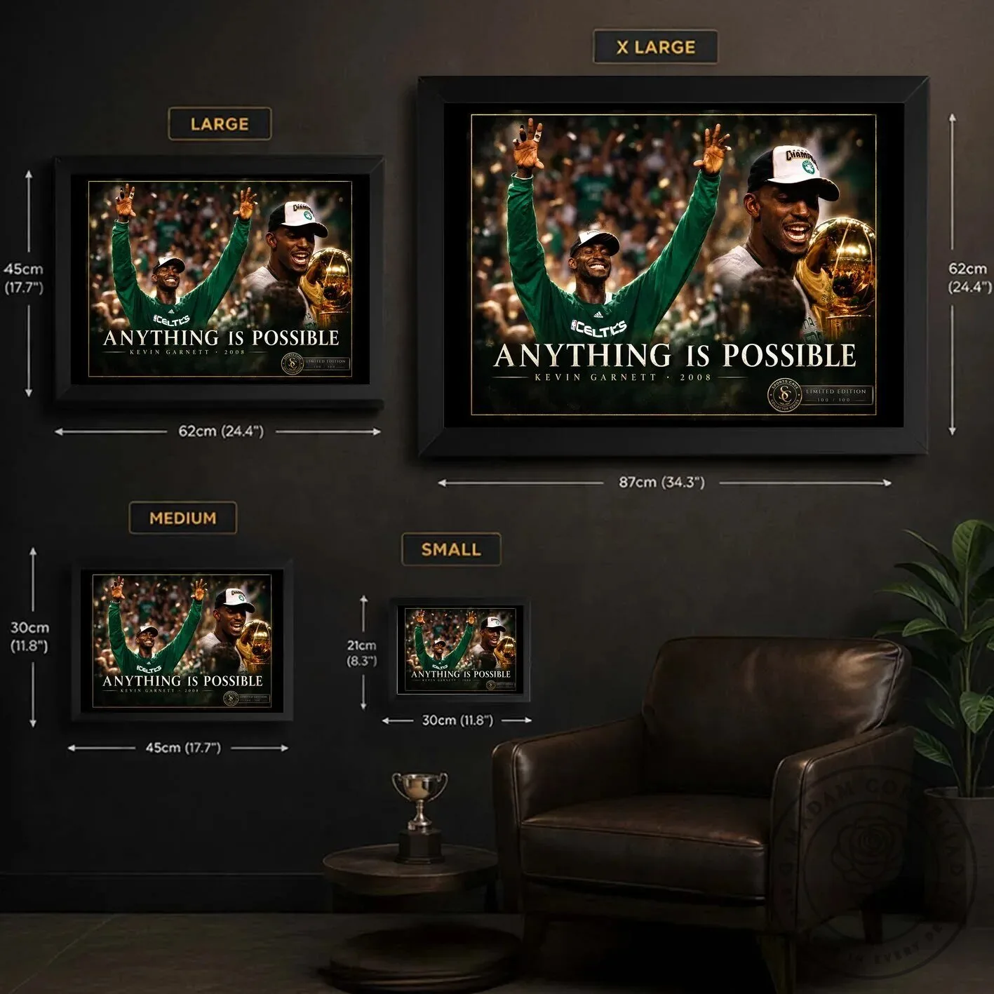 Kevin Garnett Anything Is Possible Boston Celtics 2008 NBA Champions Wall Art Poster 12 Kevin Garnett Anything Is Possible Boston Celtics 2008 NBA Champions Wall Art Poster