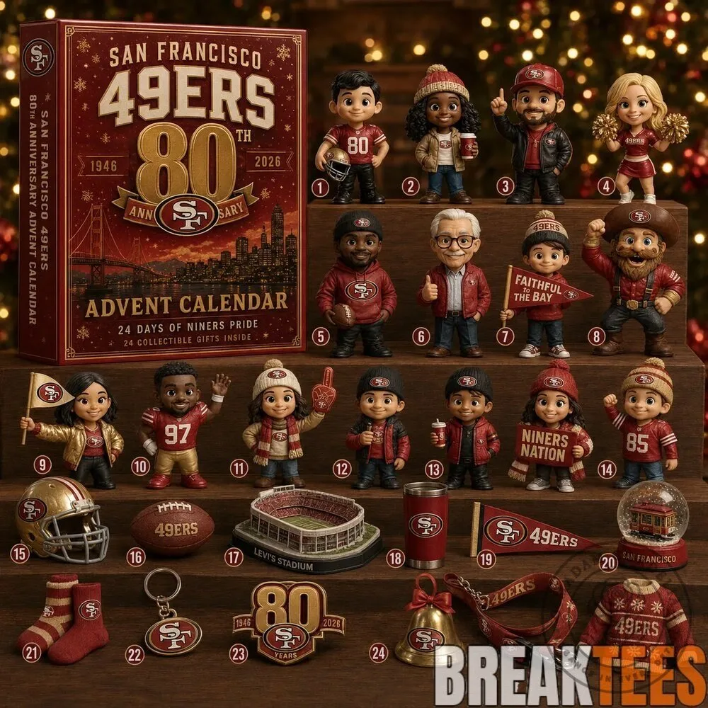 San Francisco 49ers 80th Anniversary 2026 Advent Calendar Collectible Gifts