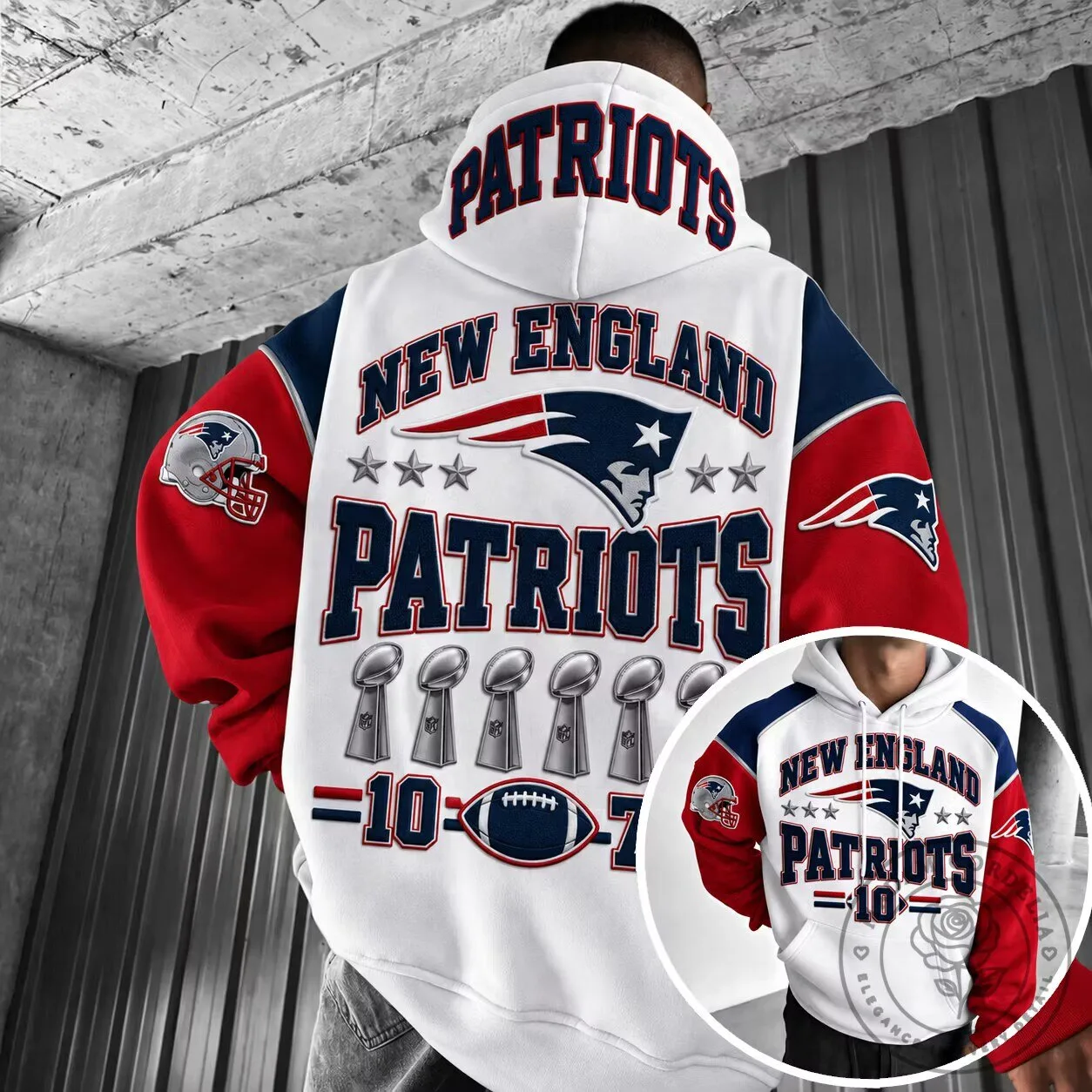New England Patriots Super Bowl Champions Football Team Hoodie