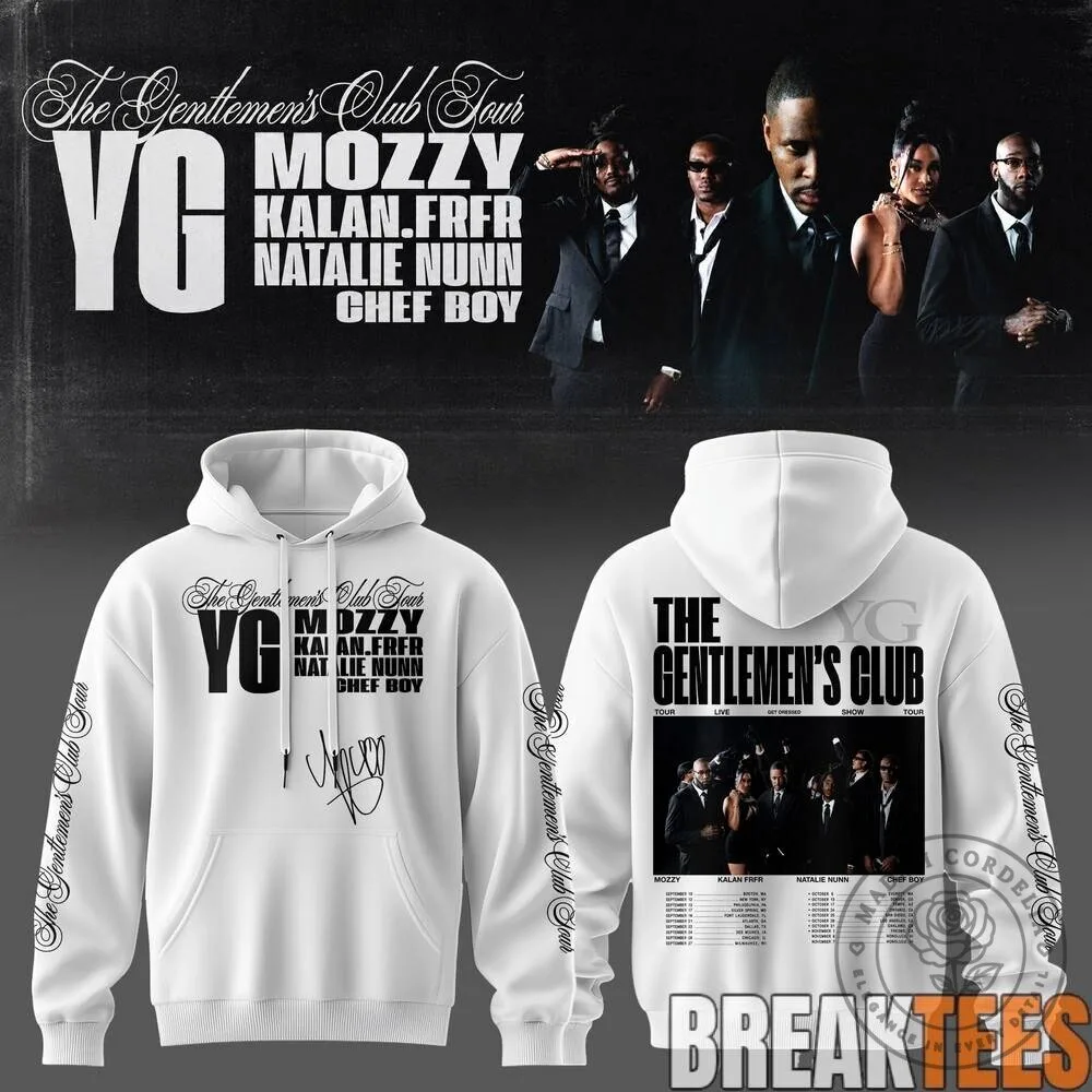 YG The Gentlemen's Club Tour 2026 Concert Black Hoodie 13 YG The Gentlemen