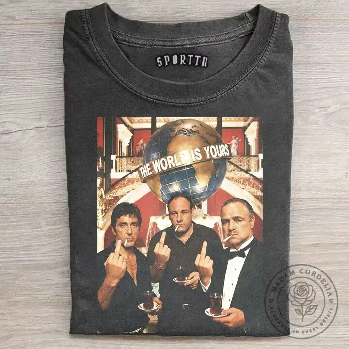 The Sopranos Scarface Godfather The World Is Yours Iconic T-Shirt