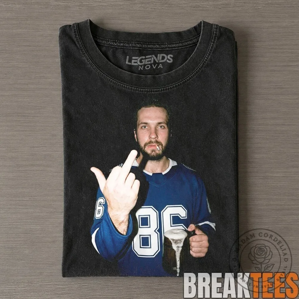 Nikita Kucherov Middle Finger Tampa Bay Lightning Hockey Player Black T-Shirt 2 Nikita Kucherov Middle Finger Tampa Bay Lightning Hockey Player Black T-Shirt