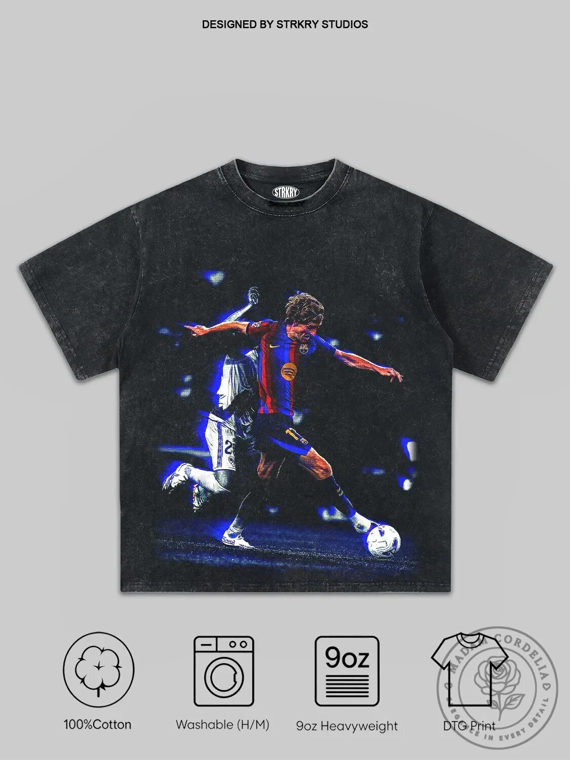 Anthony Gordon Football Player Graphic Washed Black Cotton T-Shirt
